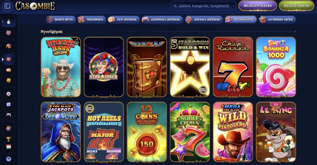 próbáld ki a casombie slots játékokat a klasszino.com-on