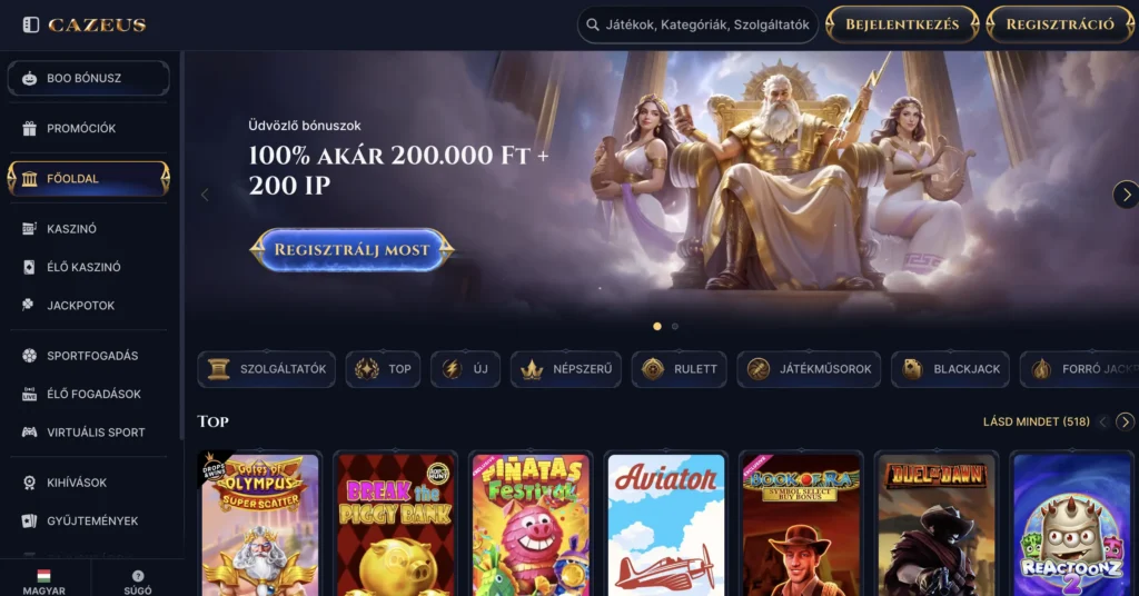 Játssz a Cazeus online kaszinóban a klasszino.com-on keresztül!