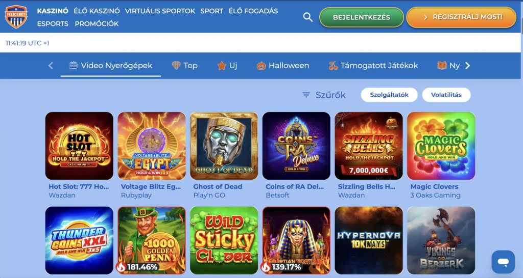 Slos játékok a felicebet online kaszinóban!