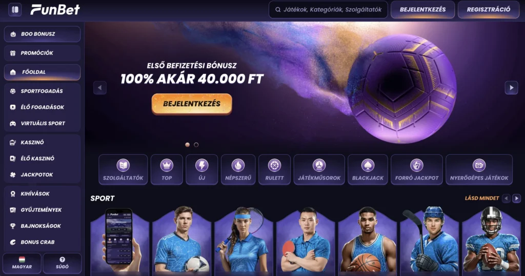 próbáld ki a funbet kaszinót a klasszino.com-on