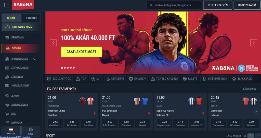 próbáld ki a rabona kaszinót a klasszino.com-on
