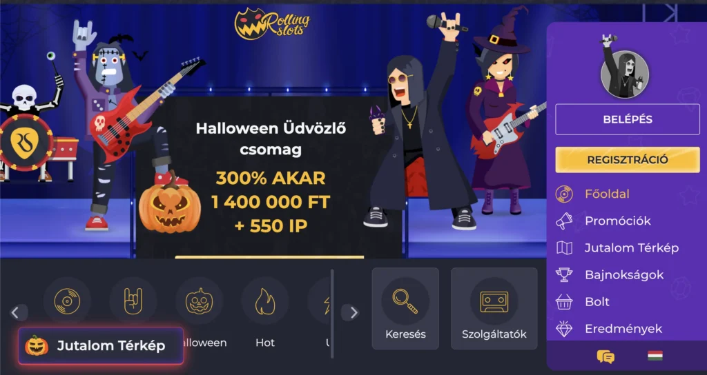 próbáld ki a rolling slots kaszinót a klasszino.com-on