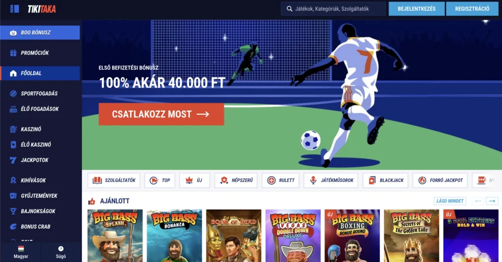 próbáld ki a tikitaka kaszinót a klasszino.com-on