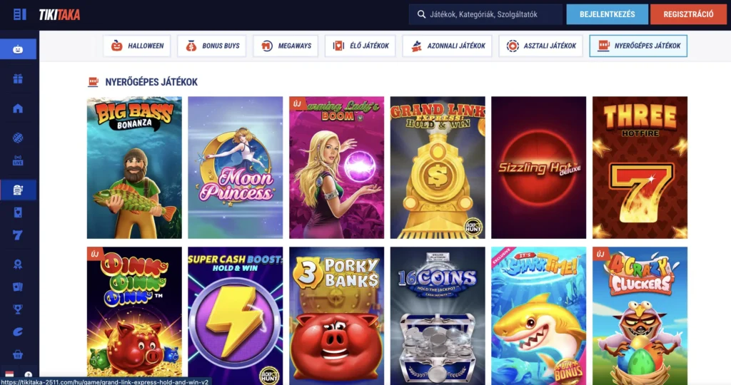próbáld ki a tikitaka slots játékokat a klasszino.com-on