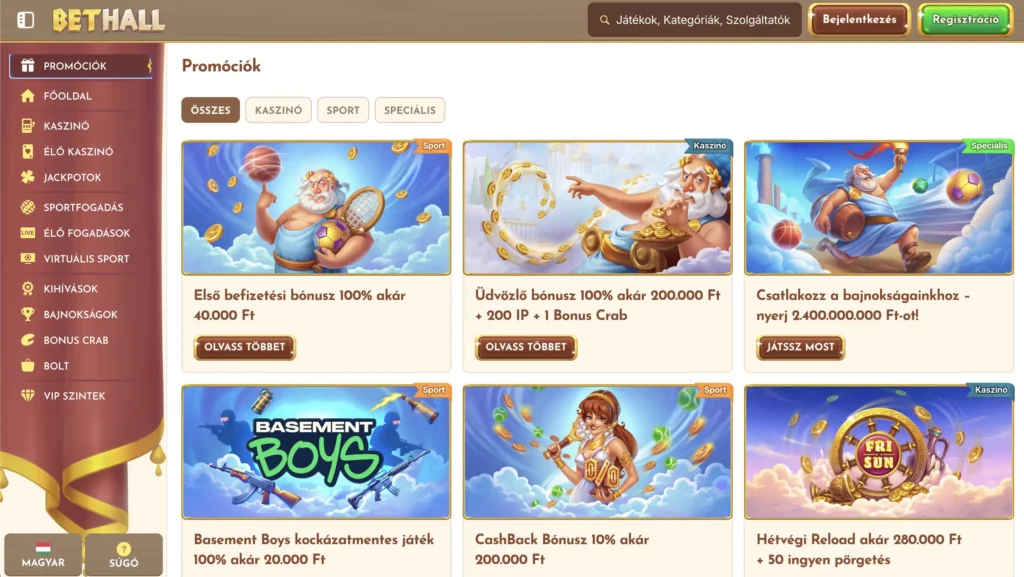 Használd ki a bónuszaid a Bethall Online kaszinóban a klasszino.com-on keresztül!