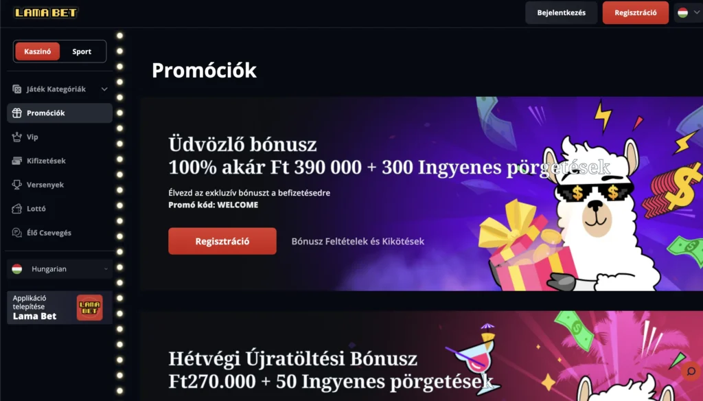 Használd ki a lamabet online kaszinó bónuszokat a klasszino.com-on keresztül