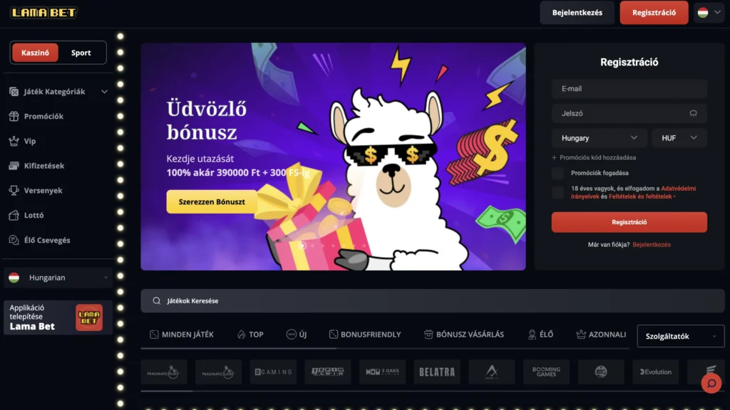 Játssz a lamabet online kaszinóban a klasszino.com-on keresztül!