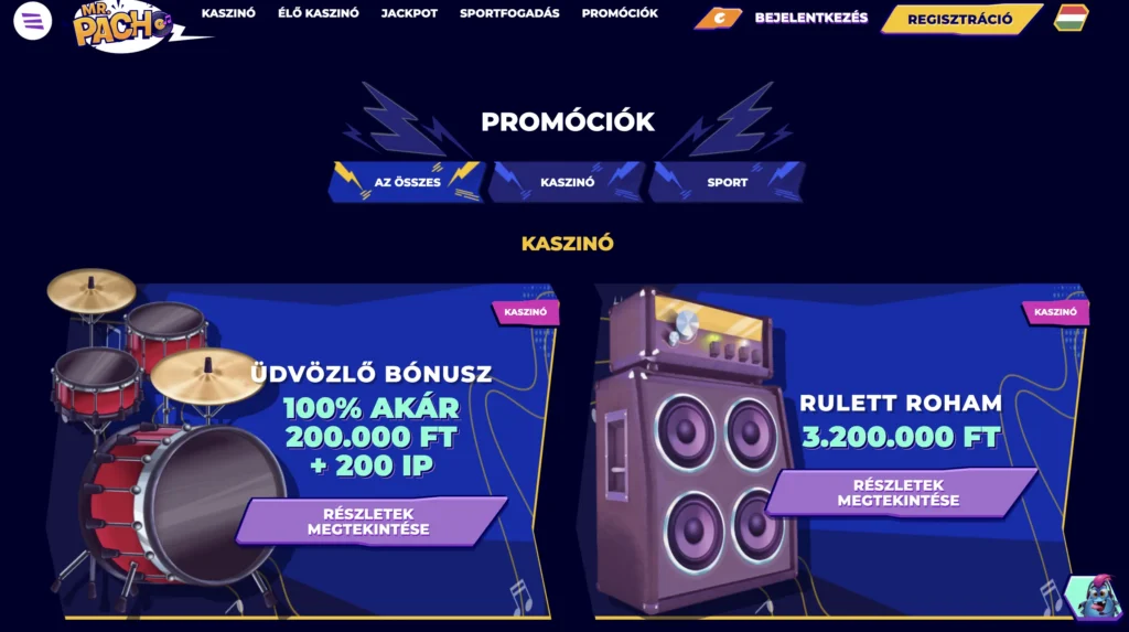 Használd ki a legjobb bónuszokat a Mr.Pacho online kaszinóban a klasszino.com-on keresztül!