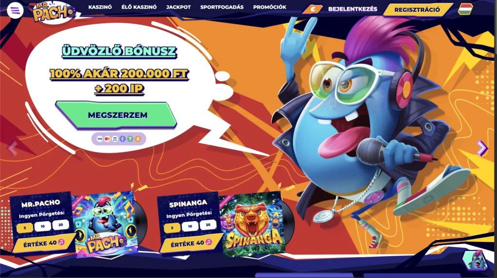 Játssz a Mr Pacho online kaszinóval a klasszino.com-on keresztül
